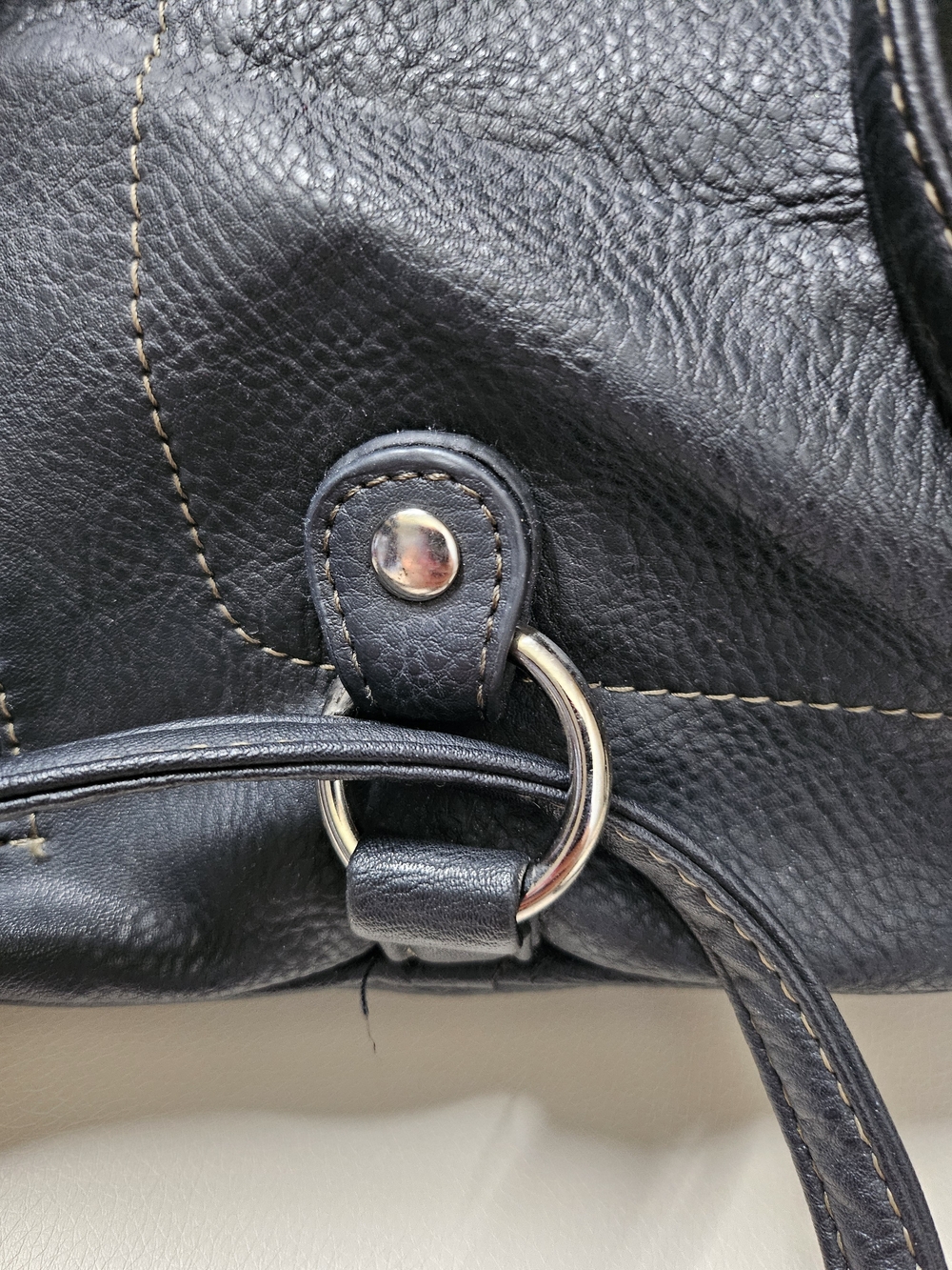 St. John's Bay Black Faux Leather Small Backpack - Picture 5 of 15